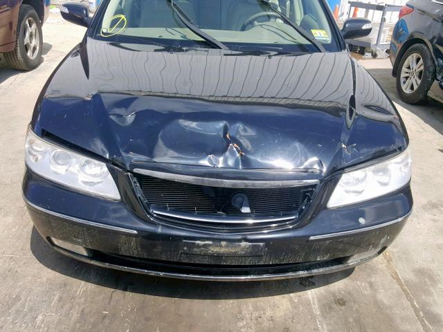 KMHFC46F07A234661 - 2007 HYUNDAI AZERA SE BLACK photo 9