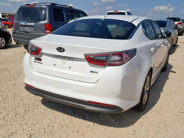 KNAGM4AD9F5088163 - 2015 KIA OPTIMA HYB WHITE photo 4