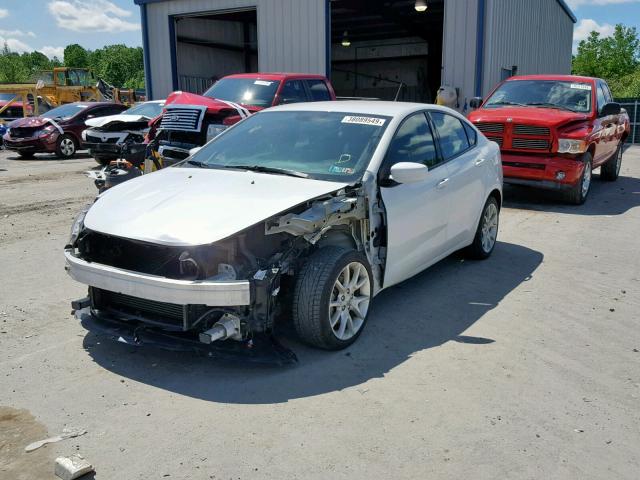 1C3CDFBH4DD256782 - 2013 DODGE DART SXT WHITE photo 2