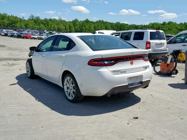 1C3CDFBH4DD256782 - 2013 DODGE DART SXT WHITE photo 3