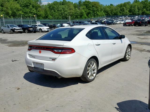 1C3CDFBH4DD256782 - 2013 DODGE DART SXT WHITE photo 4