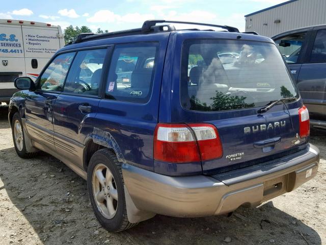 JF1SF65572H756529 - 2002 SUBARU FORESTER S BLUE photo 3