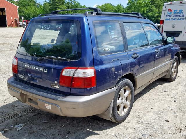 JF1SF65572H756529 - 2002 SUBARU FORESTER S BLUE photo 4