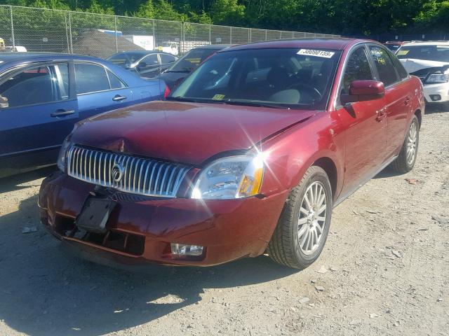 1MEHM43135G622706 - 2005 MERCURY MONTEGO PR RED photo 2