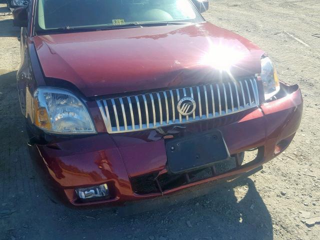 1MEHM43135G622706 - 2005 MERCURY MONTEGO PR RED photo 9