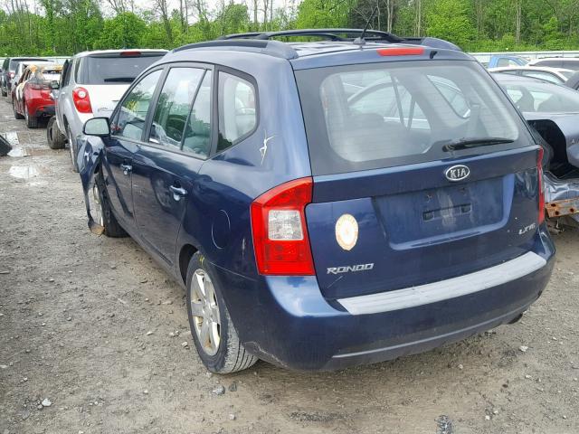 KNAFG526677086286 - 2007 KIA RONDO LX BLUE photo 3