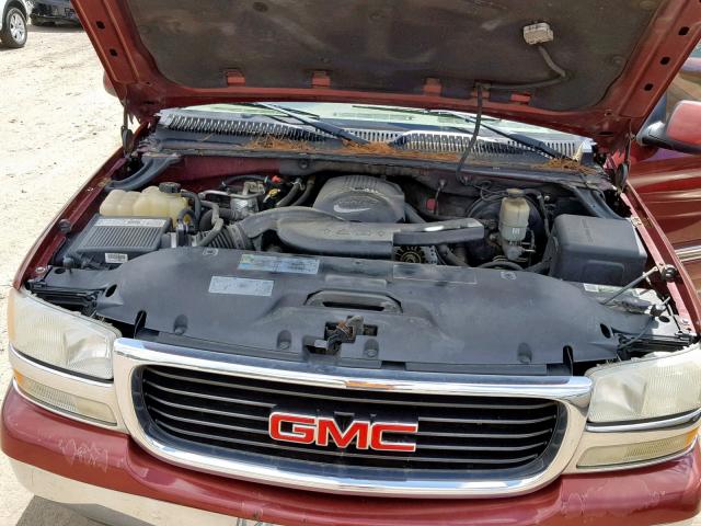 1GKEC16Z42J250352 - 2002 GMC YUKON XL C RED photo 7