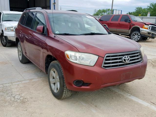 5TDZA3EH3AS002070 - 2010 TOYOTA HIGHLANDER MAROON photo 1