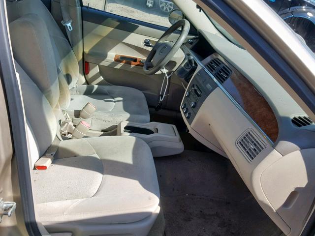 2G4WC532X51253085 - 2005 BUICK LACROSSE C BEIGE photo 5