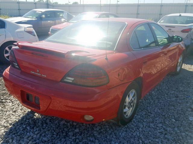 1G2NE52F14C201114 - 2004 PONTIAC GRAND AM S RED photo 4