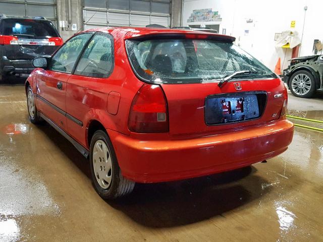 2HGEJ6440VH100445 - 1997 HONDA CIVIC DX RED photo 3