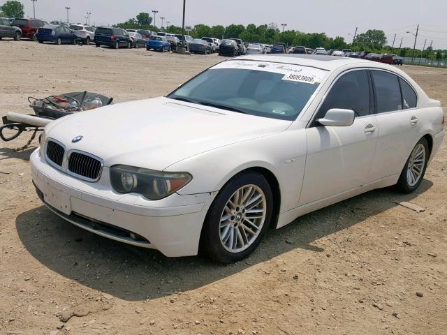 WBAGL63414DP71280 - 2004 BMW 745 I WHITE photo 2