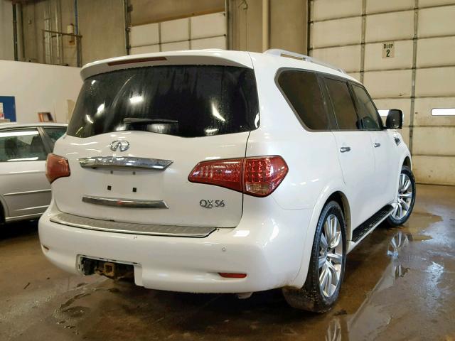 JN8AZ2NE4C9017527 - 2012 INFINITI QX56 WHITE photo 4