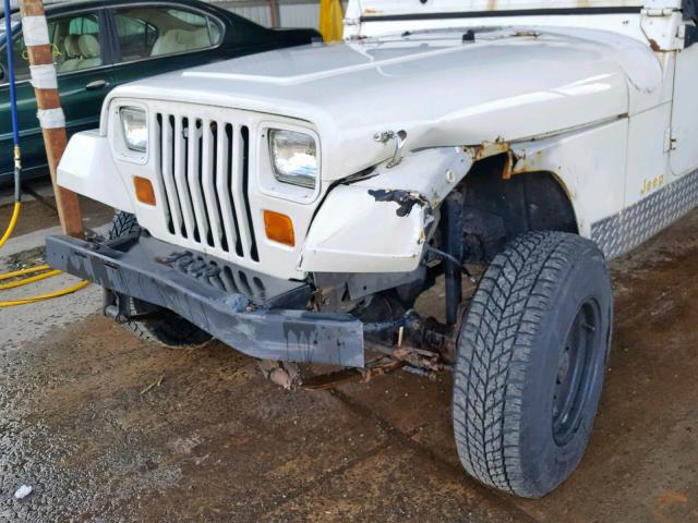 1J4FY19PXSP310511 - 1995 JEEP WRANGLER / WHITE photo 9