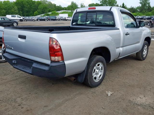 5TENX22N66Z190272 - 2006 TOYOTA TACOMA SILVER photo 4