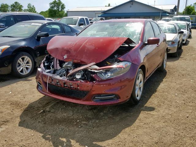 1C3CDFBB3FD352319 - 2015 DODGE DART SXT MAROON photo 2