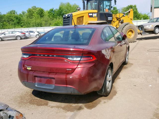 1C3CDFBB3FD352319 - 2015 DODGE DART SXT MAROON photo 4