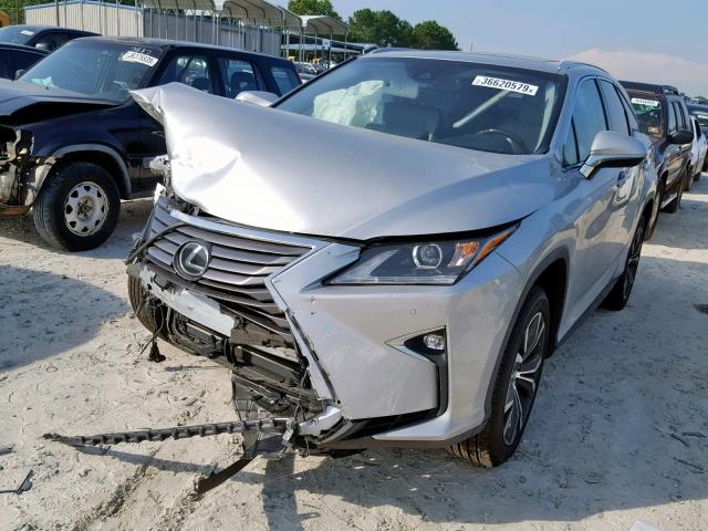 JTJGZKCA1J2003447 - 2018 LEXUS RX 350 L SILVER photo 2