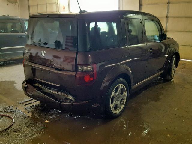 5J6YH18997L002773 - 2007 HONDA ELEMENT SC BROWN photo 4