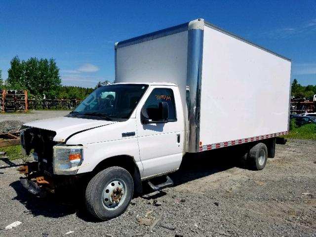 1FDXE4FS5ADA82569 - 2010 FORD E450 SUP D WHITE photo 2