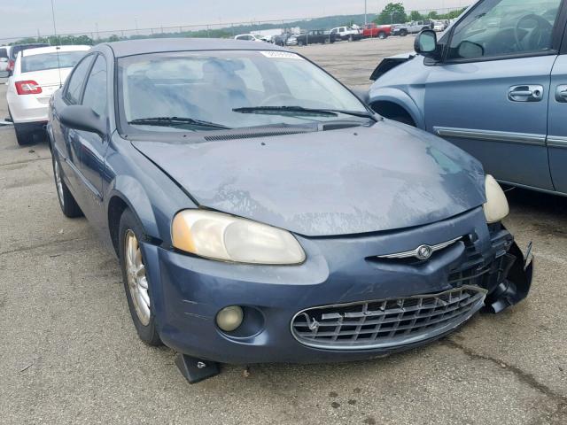 1C3EL56U81N677472 - 2001 CHRYSLER SEBRING LX BLUE photo 1