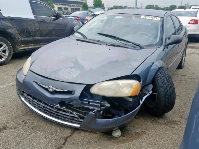 1C3EL56U81N677472 - 2001 CHRYSLER SEBRING LX BLUE photo 2