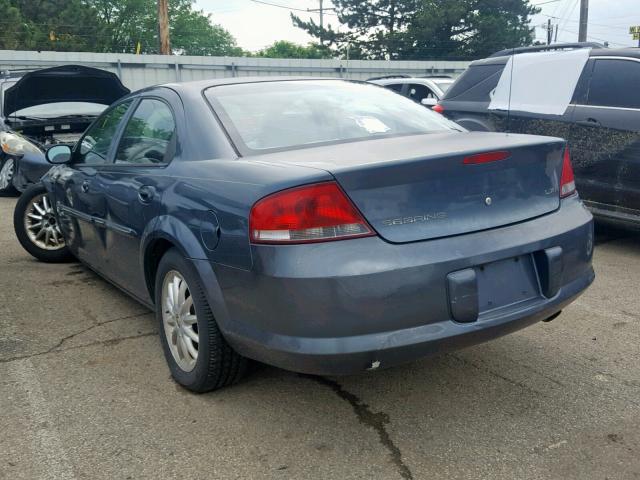 1C3EL56U81N677472 - 2001 CHRYSLER SEBRING LX BLUE photo 3