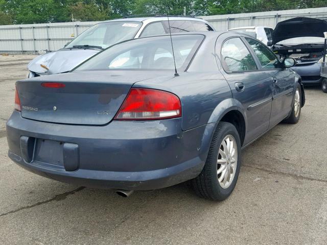 1C3EL56U81N677472 - 2001 CHRYSLER SEBRING LX BLUE photo 4