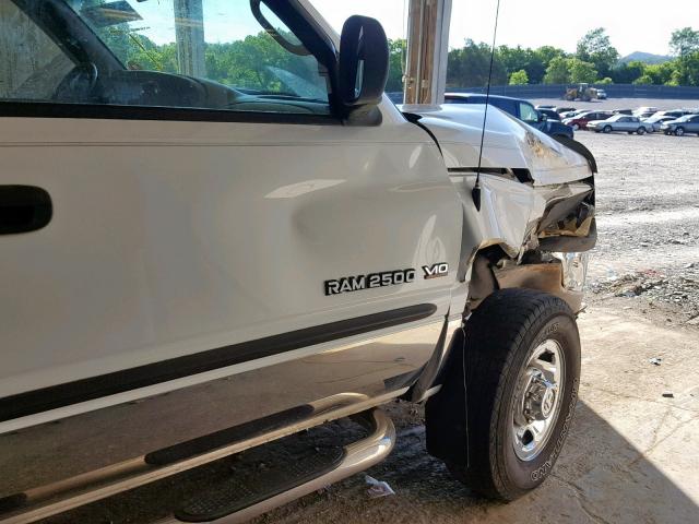 1B7KF23WXXJ647285 - 1999 DODGE RAM 2500 WHITE photo 9