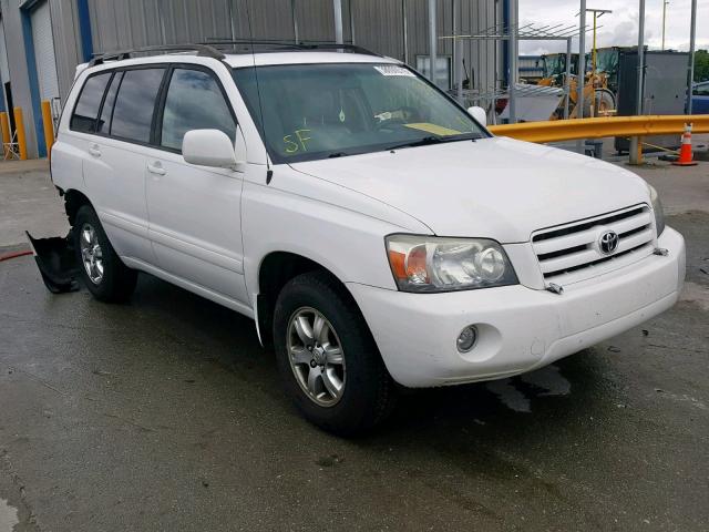 JTEGP21A370138490 - 2007 TOYOTA HIGHLANDER WHITE photo 1