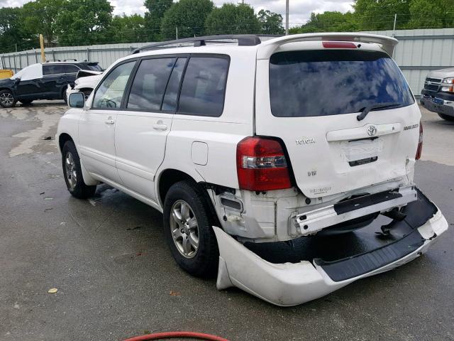 JTEGP21A370138490 - 2007 TOYOTA HIGHLANDER WHITE photo 3