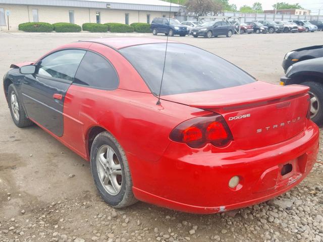 4B3AG42G63E165124 - 2003 DODGE STRATUS SE RED photo 3