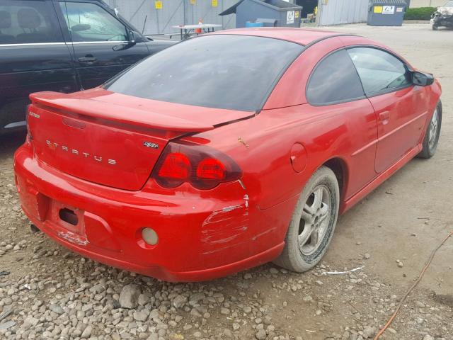 4B3AG42G63E165124 - 2003 DODGE STRATUS SE RED photo 4