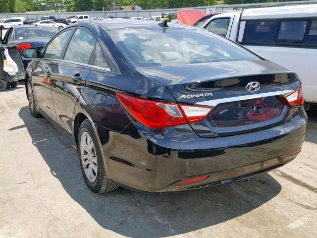 5NPEB4AC8DH537661 - 2013 HYUNDAI SONATA GLS BLACK photo 3