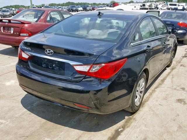 5NPEB4AC8DH537661 - 2013 HYUNDAI SONATA GLS BLACK photo 4