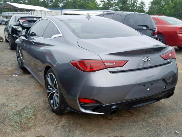 JN1EV7EL9HM553823 - 2017 INFINITI Q60 PREMIU CHARCOAL photo 3