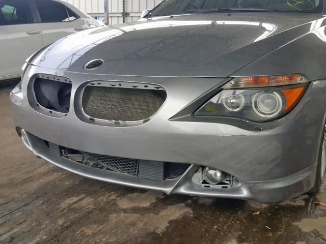 WBAEH73434B190132 - 2004 BMW 645 CI AUT GRAY photo 9