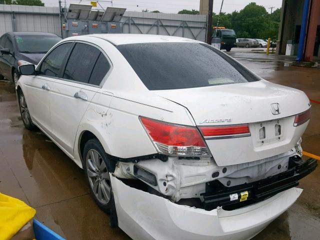 1HGCP3F86CA009454 - 2012 HONDA ACCORD EXL WHITE photo 3