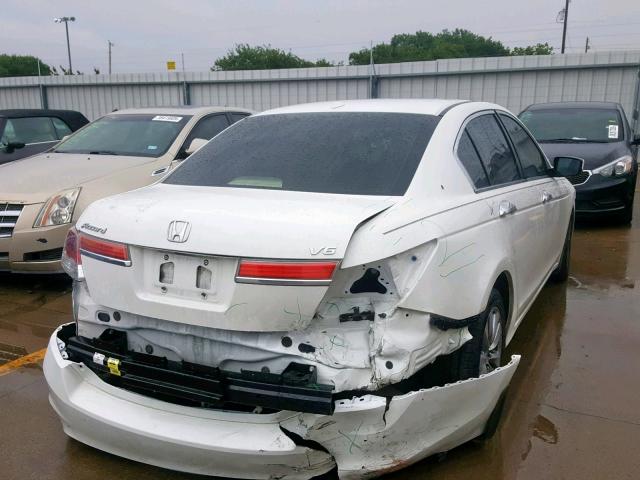 1HGCP3F86CA009454 - 2012 HONDA ACCORD EXL WHITE photo 4