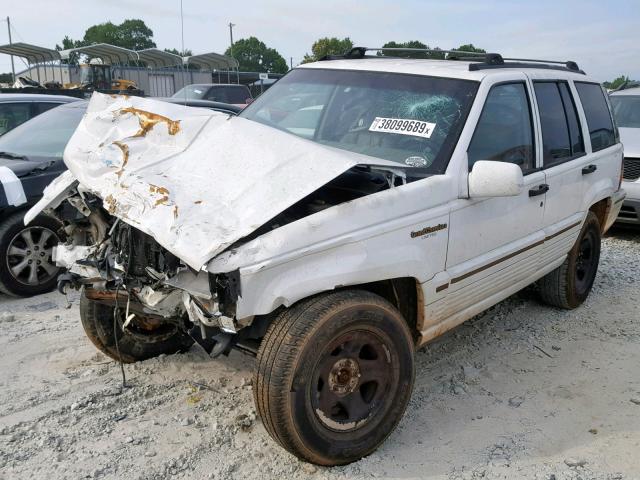 1J4FX78S6SC741415 - 1995 JEEP GRAND CHER WHITE photo 2