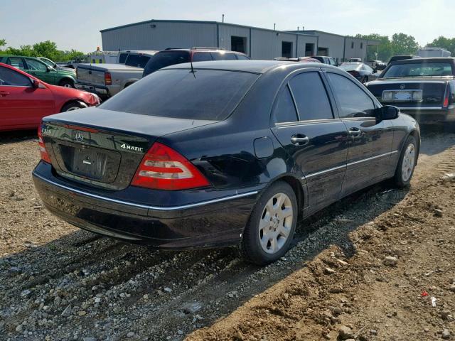 WDBRF84J55F644295 - 2005 MERCEDES-BENZ C 320 4MAT BLACK photo 4