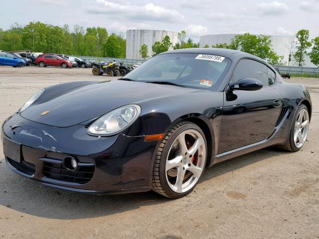 WP0AB29828U780588 - 2008 PORSCHE CAYMAN S BLACK photo 2