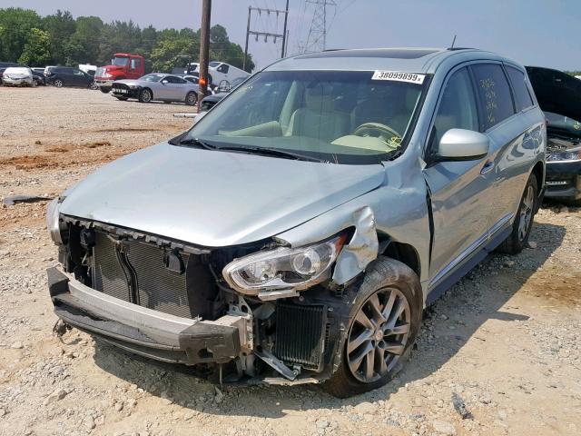 5N1AL0MM5DC343718 - 2013 INFINITI JX35 GREEN photo 2