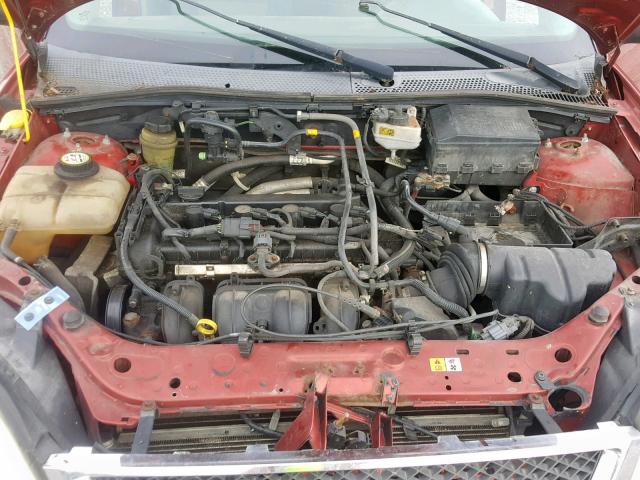 1FAFP34N75W236538 - 2005 FORD FOCUS ZX4 RED photo 7