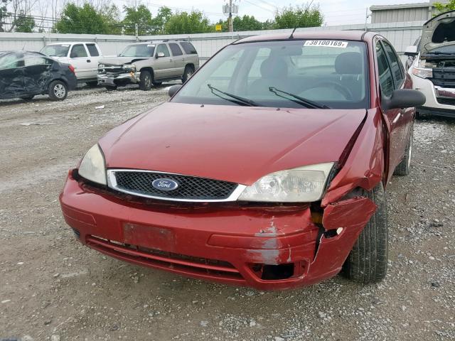 1FAFP34N75W236538 - 2005 FORD FOCUS ZX4 RED photo 9