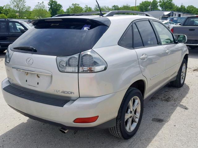 JTJHW31U572008319 - 2007 LEXUS RX 400H SILVER photo 4