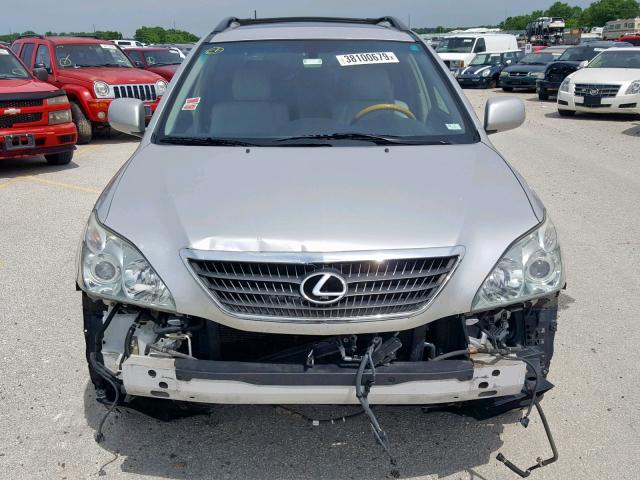 JTJHW31U572008319 - 2007 LEXUS RX 400H SILVER photo 9