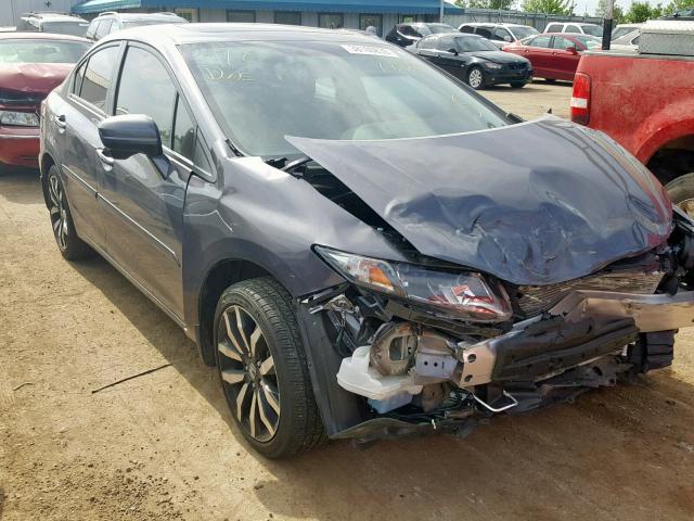 19XFB2F93FE103399 - 2015 HONDA CIVIC EXL GRAY photo 1