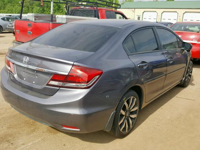 19XFB2F93FE103399 - 2015 HONDA CIVIC EXL GRAY photo 4