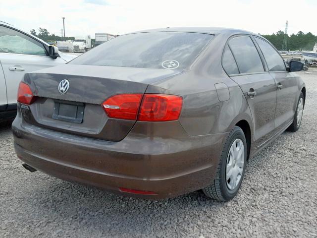 3VW2K7AJ5BM397785 - 2011 VOLKSWAGEN JETTA BASE BROWN photo 4